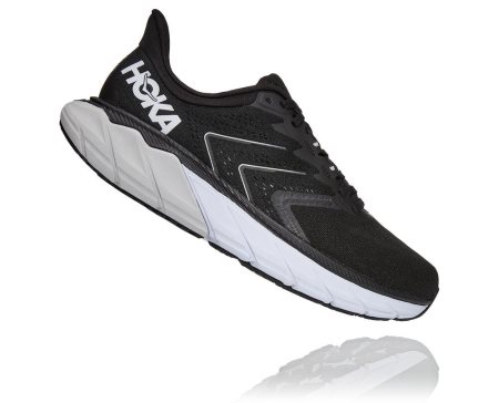 Hoka Arahi 5 Supportive Moški Tekaški Čevlji Črna / Bela SI-415790Q